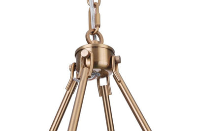 ##Antique Hardware## Larrson 6 Light Chandelier in Satin Brass