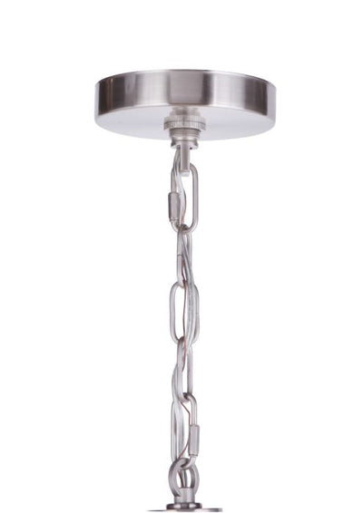 ##Antique Hardware## Larrson 8 Light Chandelier in Brushed Polished Nickel