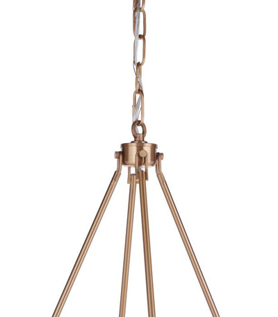 ##Antique Hardware## Larrson 8 Light Chandelier in Satin Brass