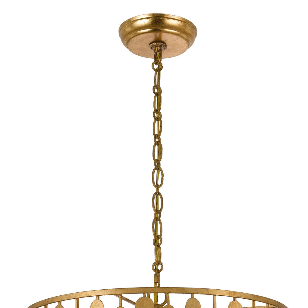 ##Antique Hardware## Layla 5 Light Antique Gold Chandelier