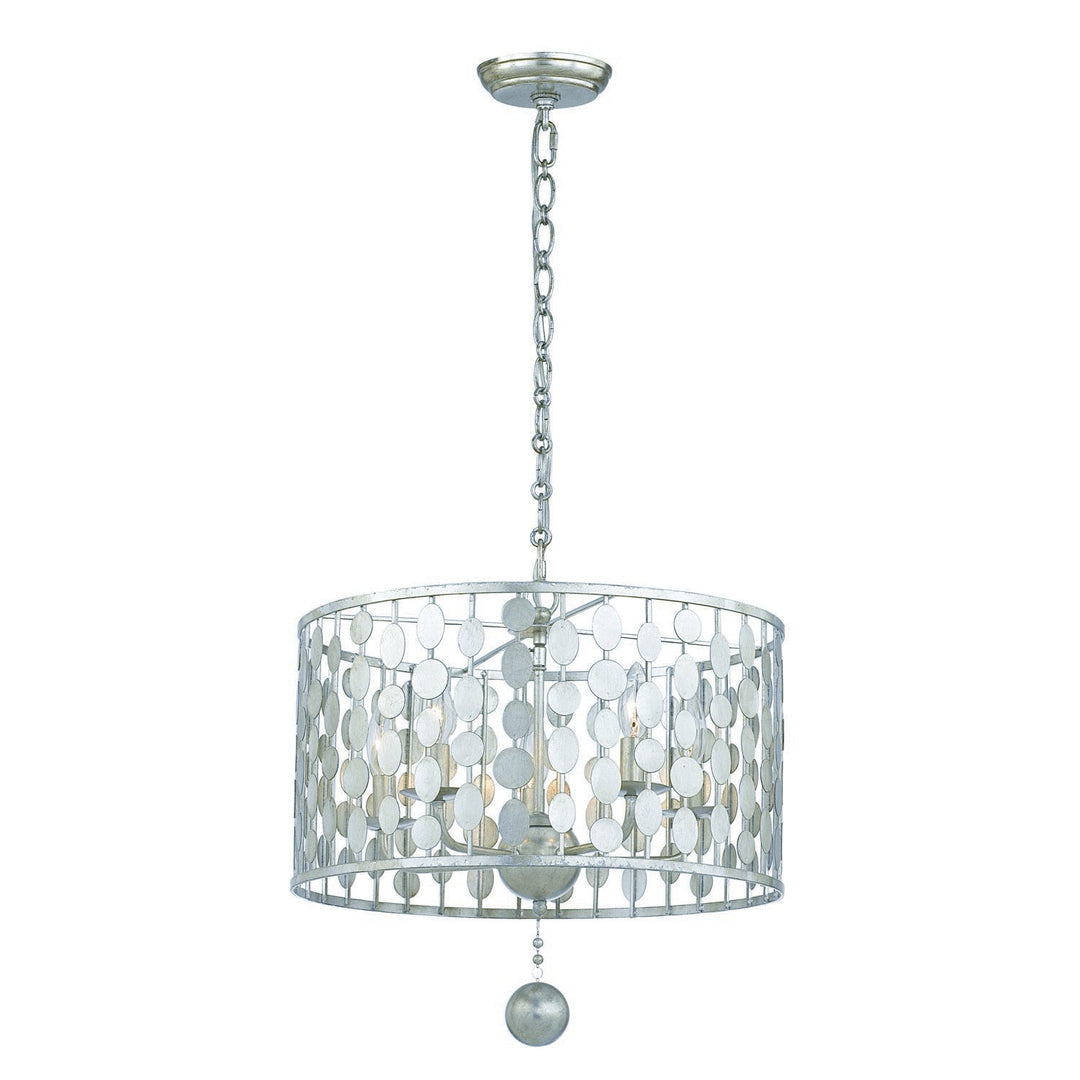 ##Antique Hardware## Layla 5 Light Antique Silver Chandelier