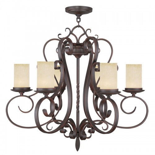 ##Antique Hardware## 6 Light Imperial Bronze Chandelier