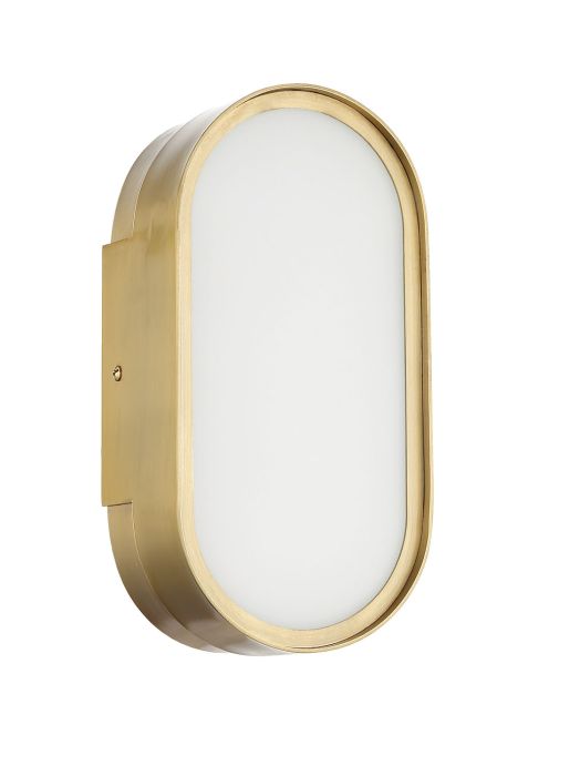 ##Antique Hardware## Melody 1 Light LED Wall Sconce in Satin Brass