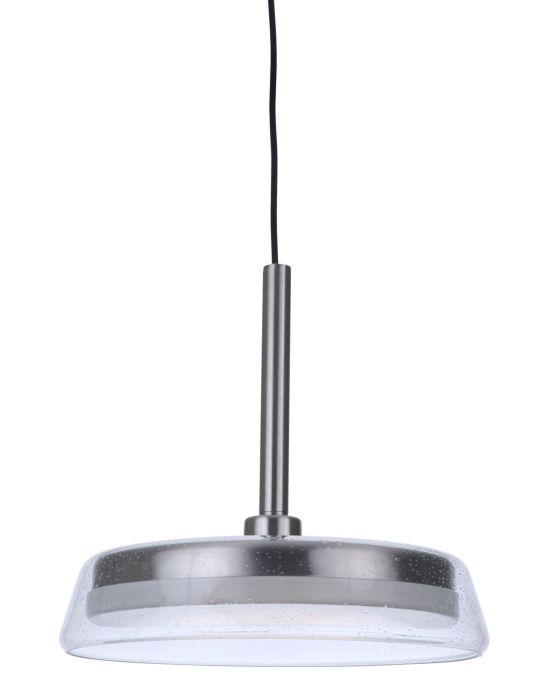 ##Antique Hardware## Centric 14" LED Pendant in Brushed Polished Nickel