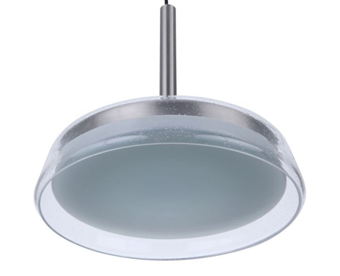 ##Antique Hardware## Centric 14" LED Pendant in Brushed Polished Nickel