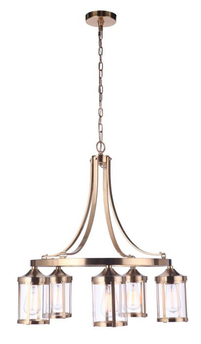 ##Antique Hardware## Elliot 5 Light in Satin Brass