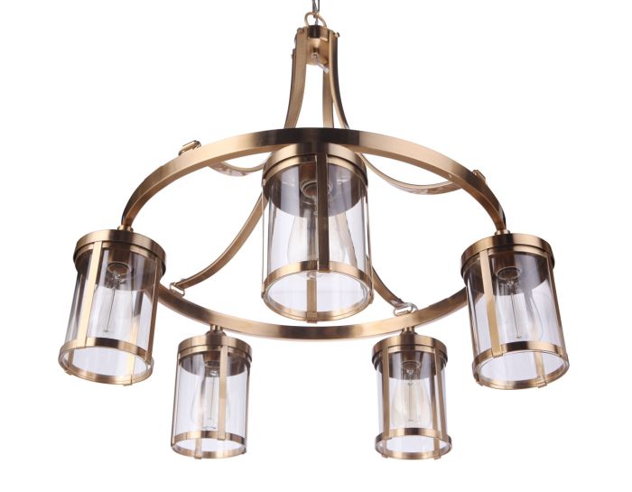 ##Antique Hardware## Elliot 5 Light in Satin Brass