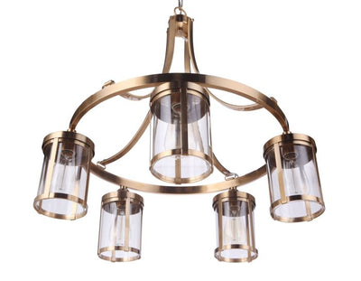 ##Antique Hardware## Elliot 5 Light in Satin Brass