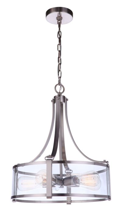 ##Antique Hardware## Elliot 5 Light Pendant in Brushed Polished Nickel