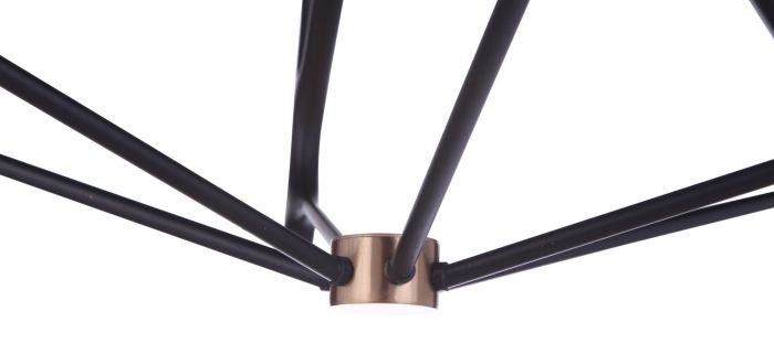 ##Antique Hardware## The Reserve 6 Light Chandelier in Flat Black/Satin Brass