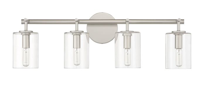 ##Antique Hardware## Hailie 4 Light Vanity in Satin Nickel