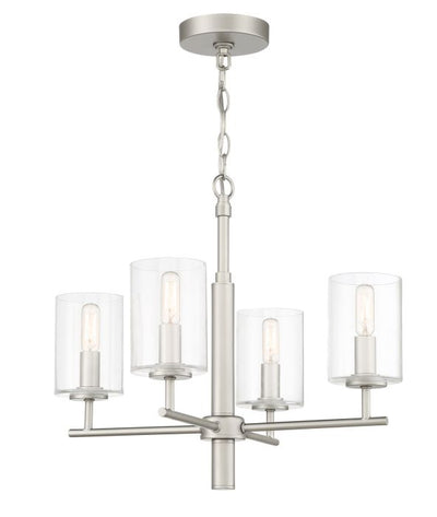 ##Antique Hardware## Hailie 4 Light Chandelier in Satin Nickel