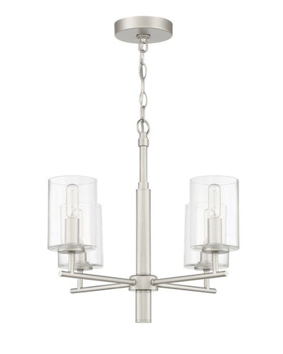 ##Antique Hardware## Hailie 4 Light Chandelier in Satin Nickel