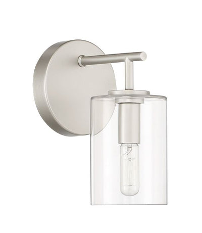 ##Antique Hardware## Hailie 1 Light Wall Sconce in Satin Nickel