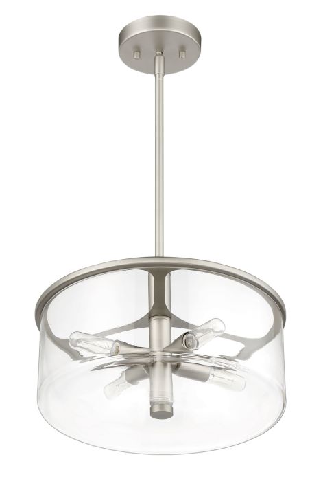 ##Antique Hardware## Hailie 4 Light Pendant in Satin Nickel