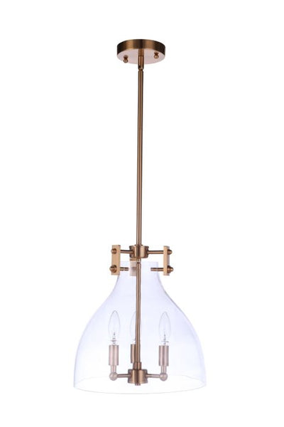 ##Antique Hardware## Chardonnay 3 Light Pendant in Satin Brass