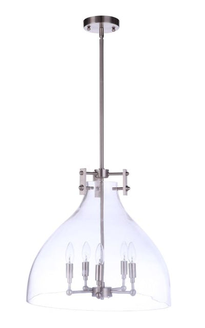 ##Antique Hardware## Chardonnay 5 Light Pendant in Brushed Polished Nickel