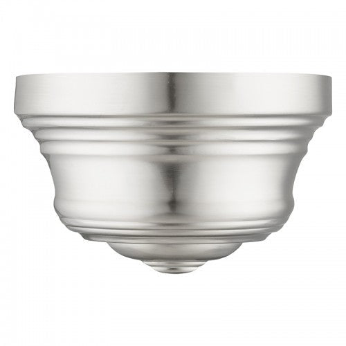 ##Antique Hardware## 1 Light Brushed Nickel ADA Sconce with Gold Finish Inside