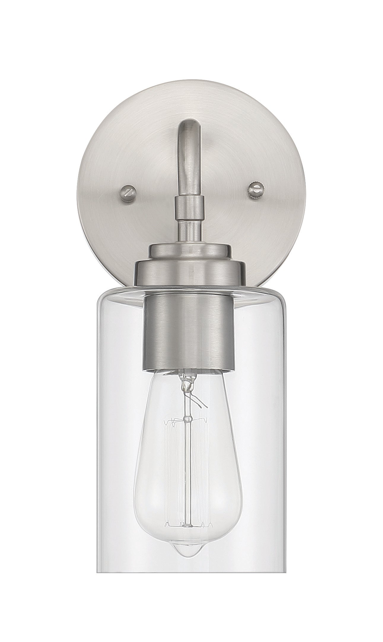 ##Antique Hardware## Stowe 1 Light Wall Sconce in Brushed Polished Nickel