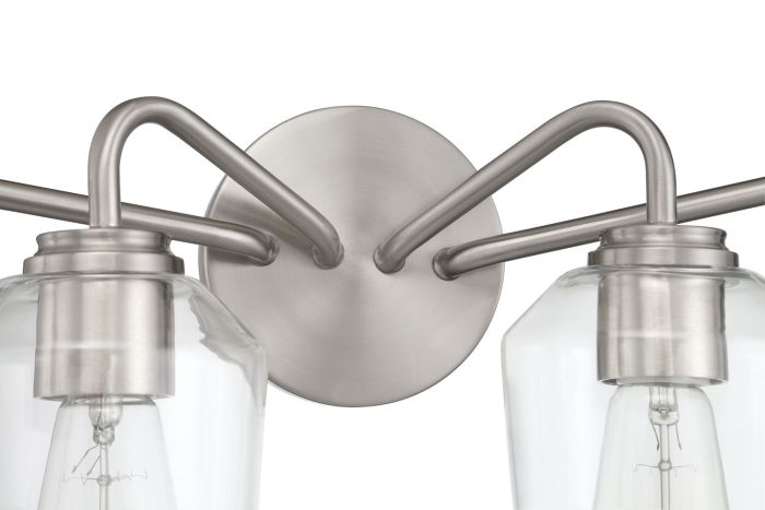 ##Antique Hardware## Shayna 4 Light Vanity in Brushed Polished Nickel