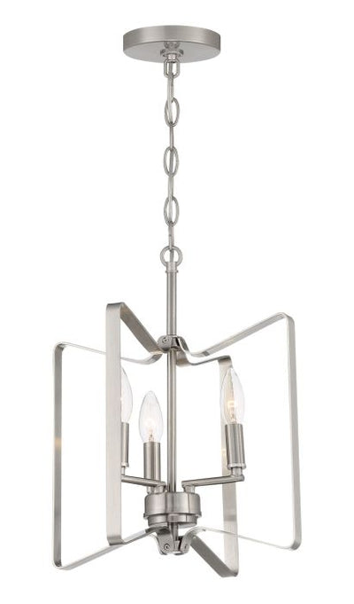 ##Antique Hardware## Shayna 3 Light Convertible Semi Flush in Brushed Polished Nickel