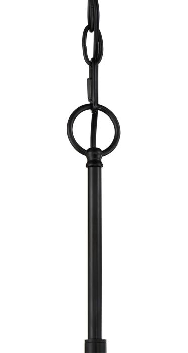 ##Antique Hardware## Glenda 3 Light Chandelier in Flat Black