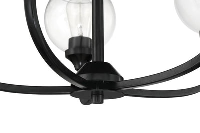 ##Antique Hardware## Glenda 5 Light Chandelier in Flat Black