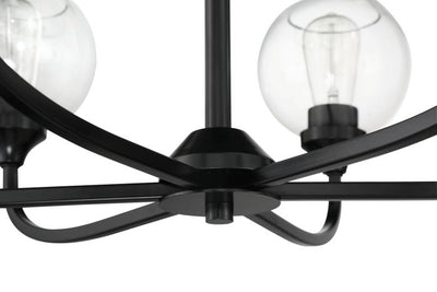 ##Antique Hardware## Glenda 9 Light Chandelier in Flat Black