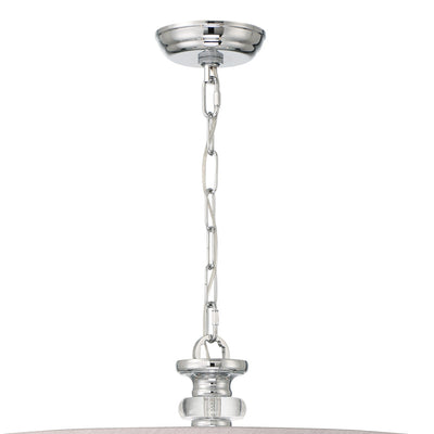 ##Antique Hardware## Hampton 5 Light Drum Shade Polished Chrome Chandelier