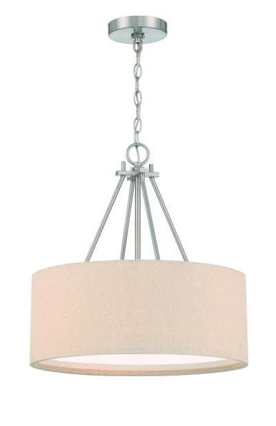 ##Antique Hardware## Duke 3 Light 18" Pendant in Brushed Polished Nickel