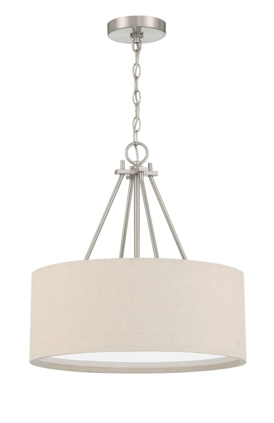 ##Antique Hardware## Duke 3 Light 18" Pendant in Brushed Polished Nickel