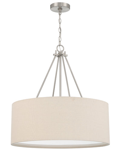 ##Antique Hardware## Duke 3 Light 24" Pendant in Brushed Polished Nickel