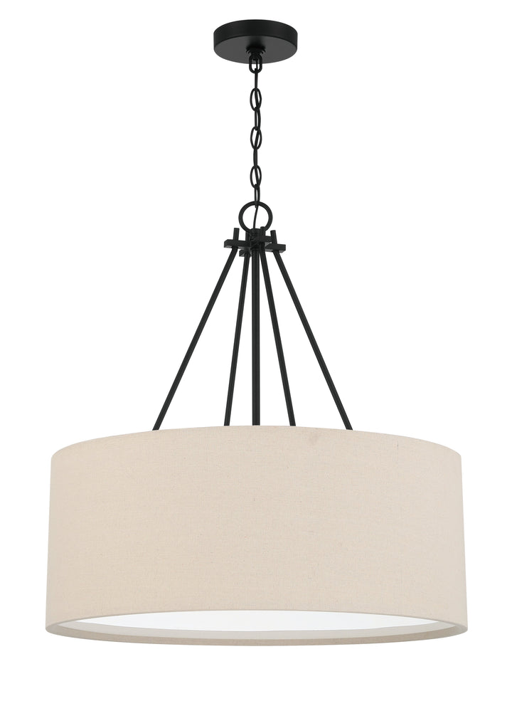 ##Antique Hardware## Duke 3 Light 24" Pendant in Flat Black