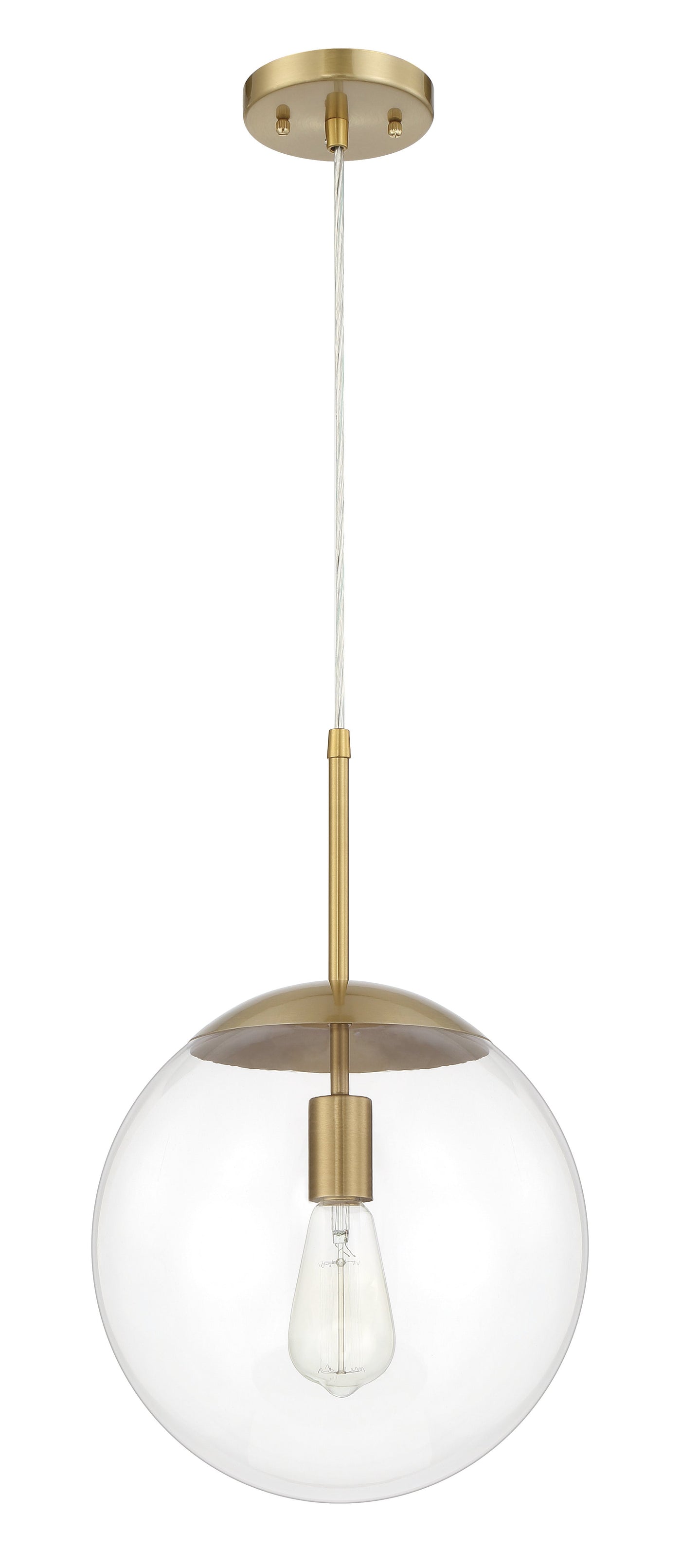 ##Antique Hardware## Gaze 1 Light 12" Pendant in Satin Brass