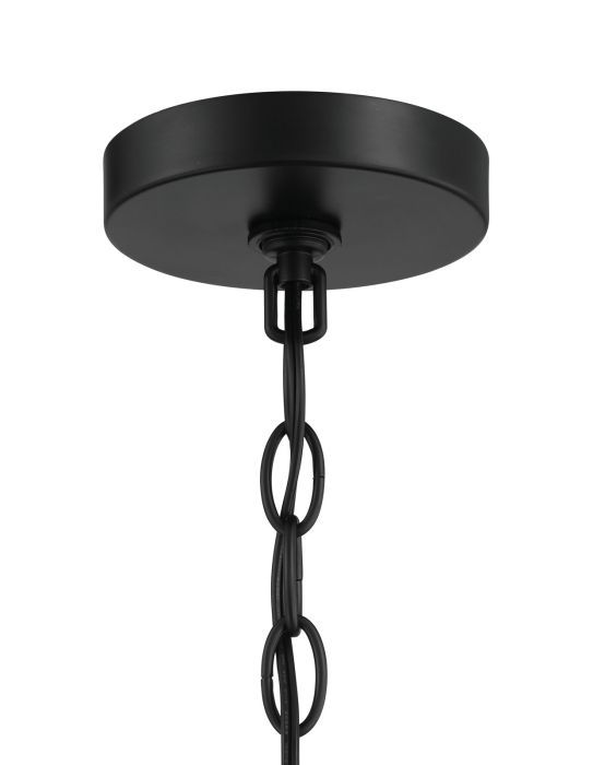 ##Antique Hardware## Avante Grand 1 Light Pendant in Flat Black/Satin Brass