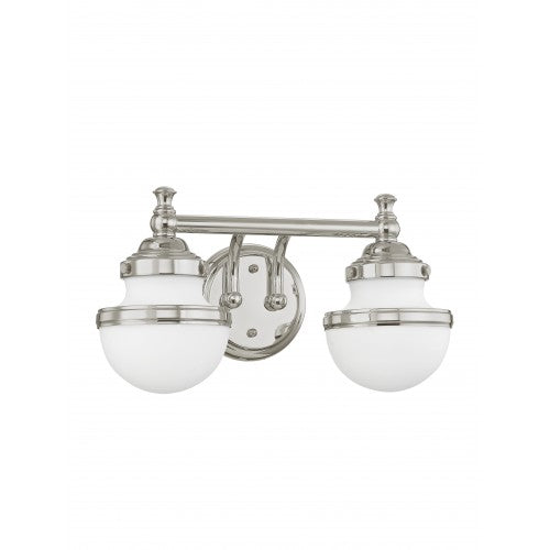 ##Antique Hardware## 2 Light Polished Chrome Bath Light