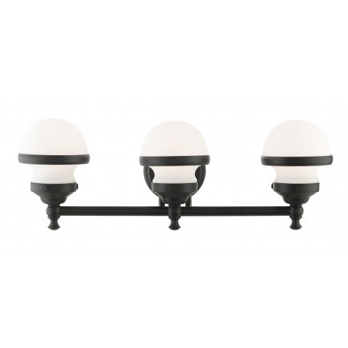 ##Antique Hardware## 3 Light Black Bath Vanity