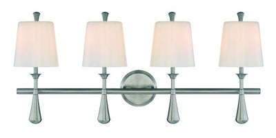 ##Antique Hardware## Palmer 4 Light Vanity in Brushed Polished Nickel