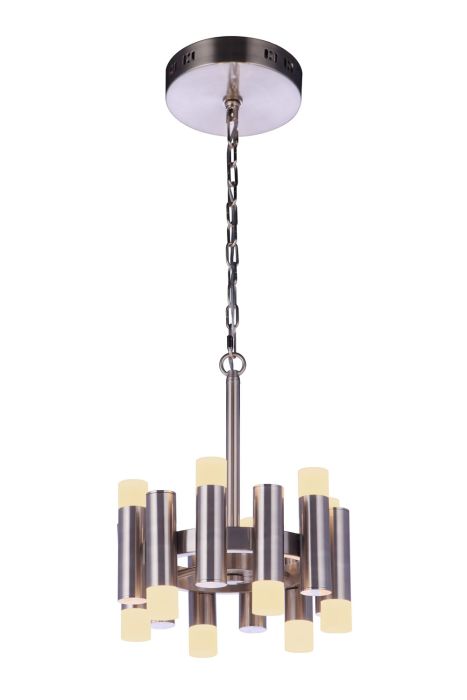 ##Antique Hardware## Simple Lux 12 Light LED Convertible Semi Flush in Brushed Polished Nickel