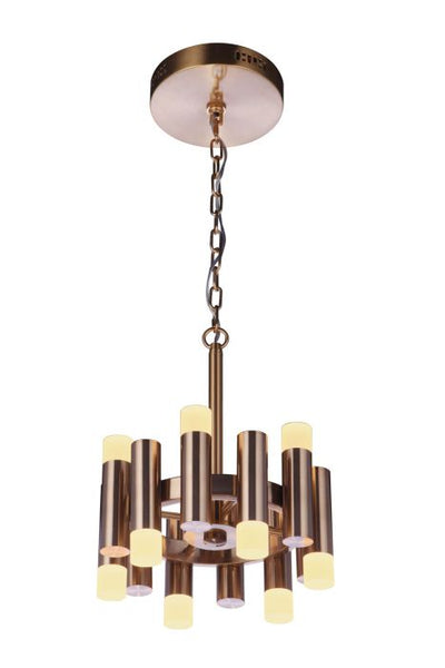 ##Antique Hardware## Simple Lux 12 Light LED Convertible Semi Flush in Satin Brass