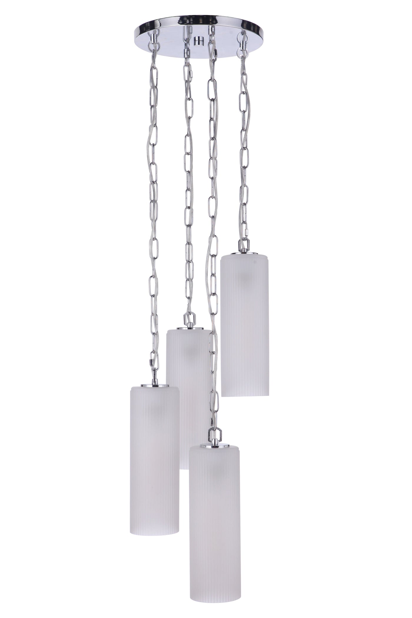 ##Antique Hardware## Myos 4 Light Pendant in Chrome