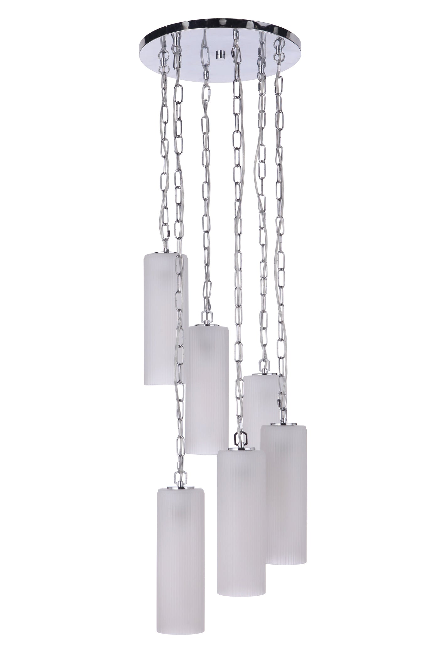 ##Antique Hardware## Myos 6 Light Pendant in Chrome