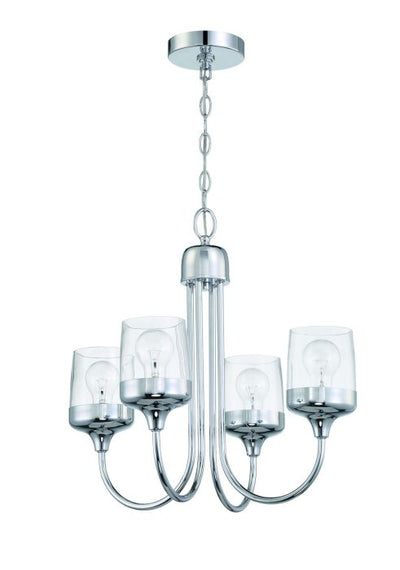 ##Antique Hardware## Wrenn 4 Light Chandelier in Chrome