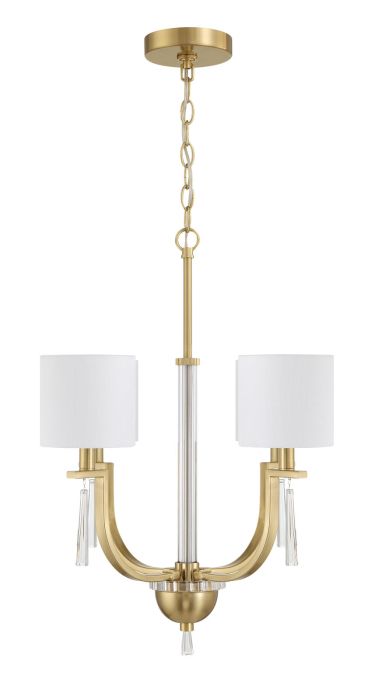 ##Antique Hardware## Fortuna 4 Light Chandelier in Satin Brass