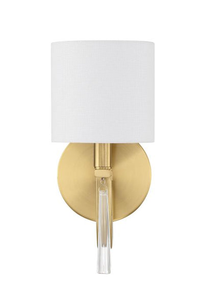 ##Antique Hardware## Fortuna 1 Light Wall Sconce in Satin Brass