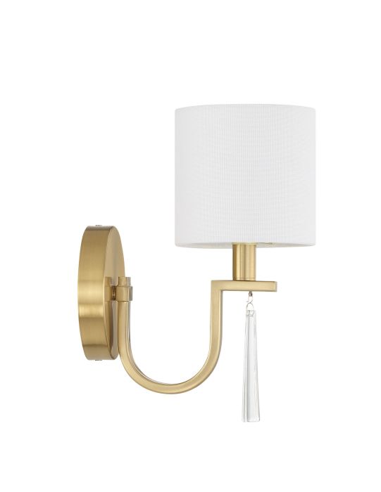 ##Antique Hardware## Fortuna 1 Light Wall Sconce in Satin Brass