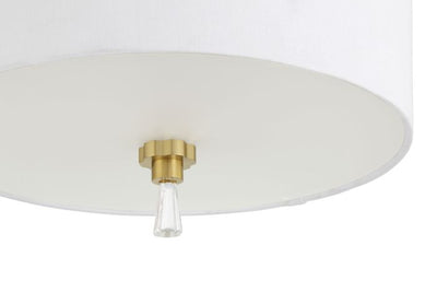 ##Antique Hardware## Fortuna 2 Light Flushmount in Satin Brass