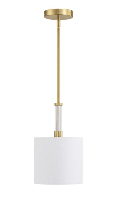 ##Antique Hardware## Fortuna 1 Light Mini Pendant in Satin Brass