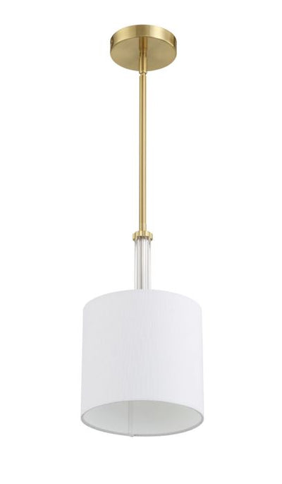 ##Antique Hardware## Fortuna 1 Light Mini Pendant in Satin Brass