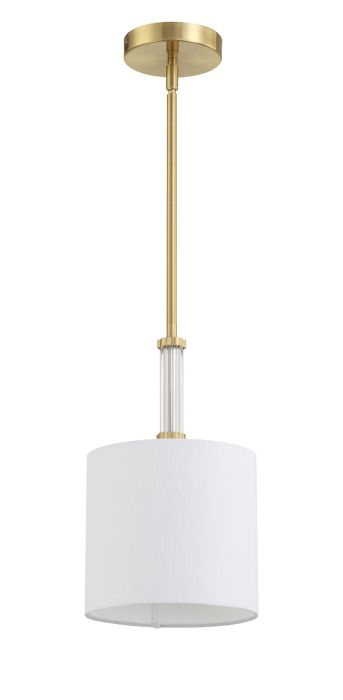 ##Antique Hardware## Fortuna 1 Light Mini Pendant in Satin Brass